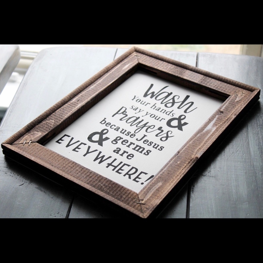 Bathroom farmhouse rustic sign